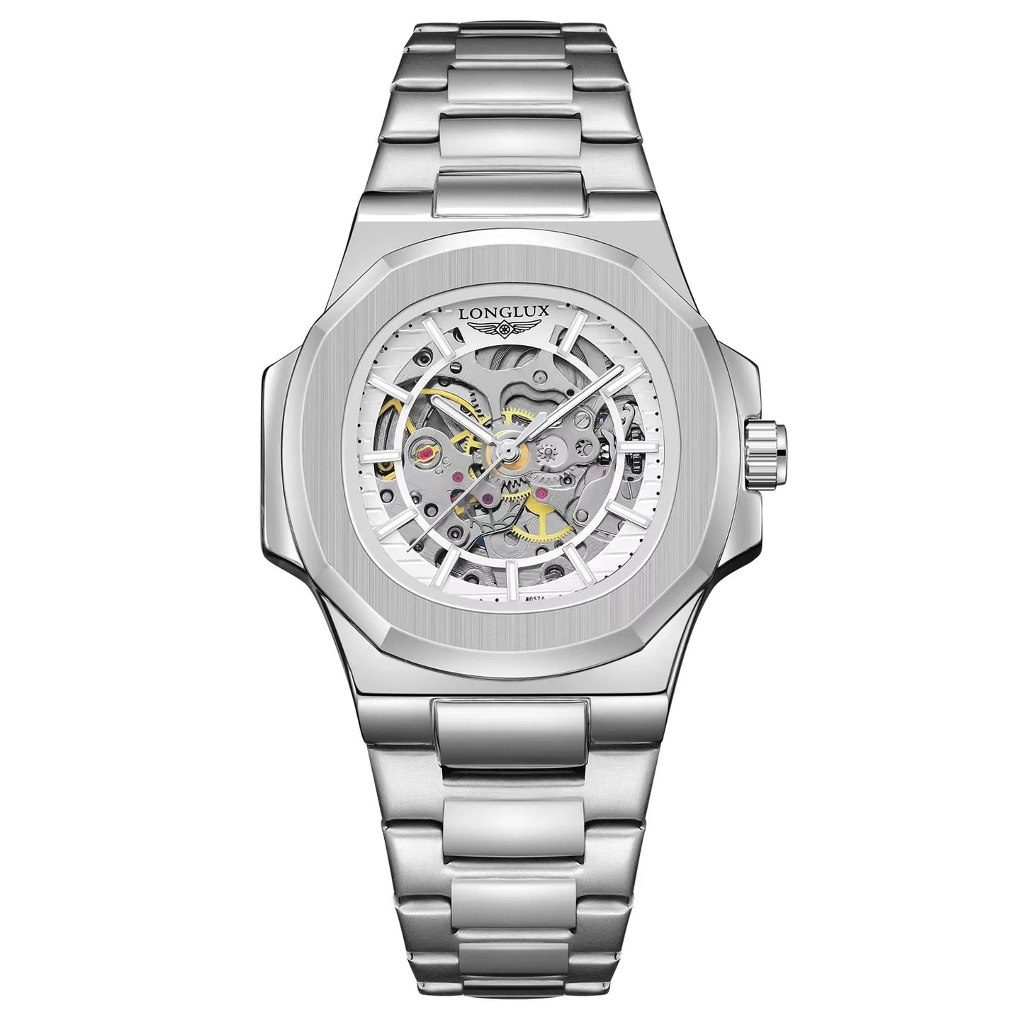 LONGLUX Men's Luxury Stainless Steel Automatic Mechanical Watch